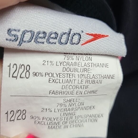 Speedo 12/28 Women's Blue PowerPlus Sprint Splice Free Back One Piece Swimsuit - Picture 5 of 10